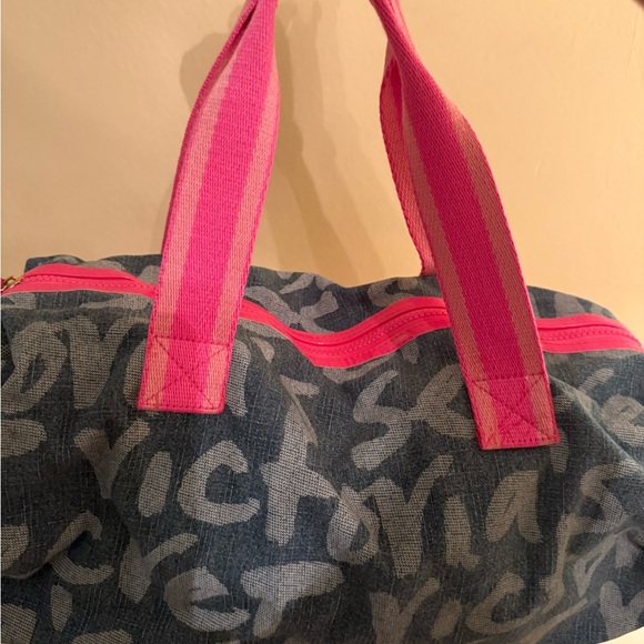 Y2k Victoria Secret tote Denim spell out Bag - Picture 3 of 3